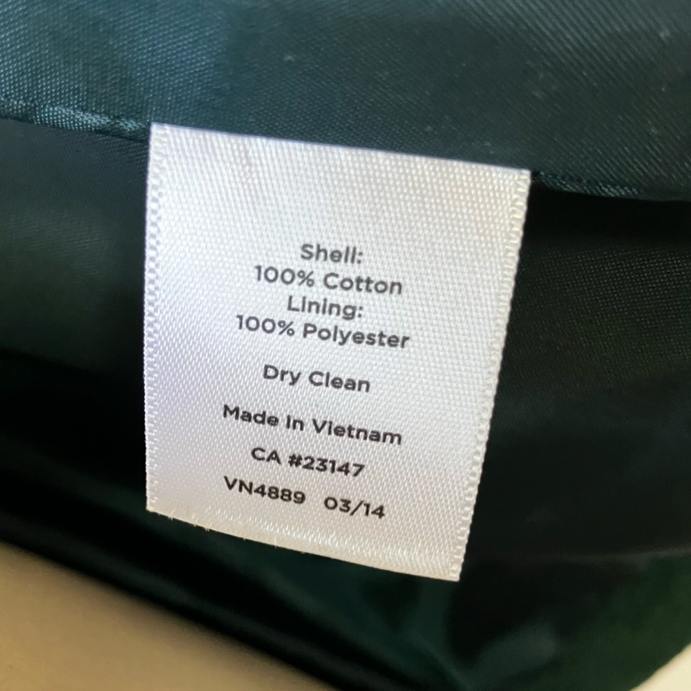Talbots | Classic Green Velvet Suit Jacket - Picture 8 of 9